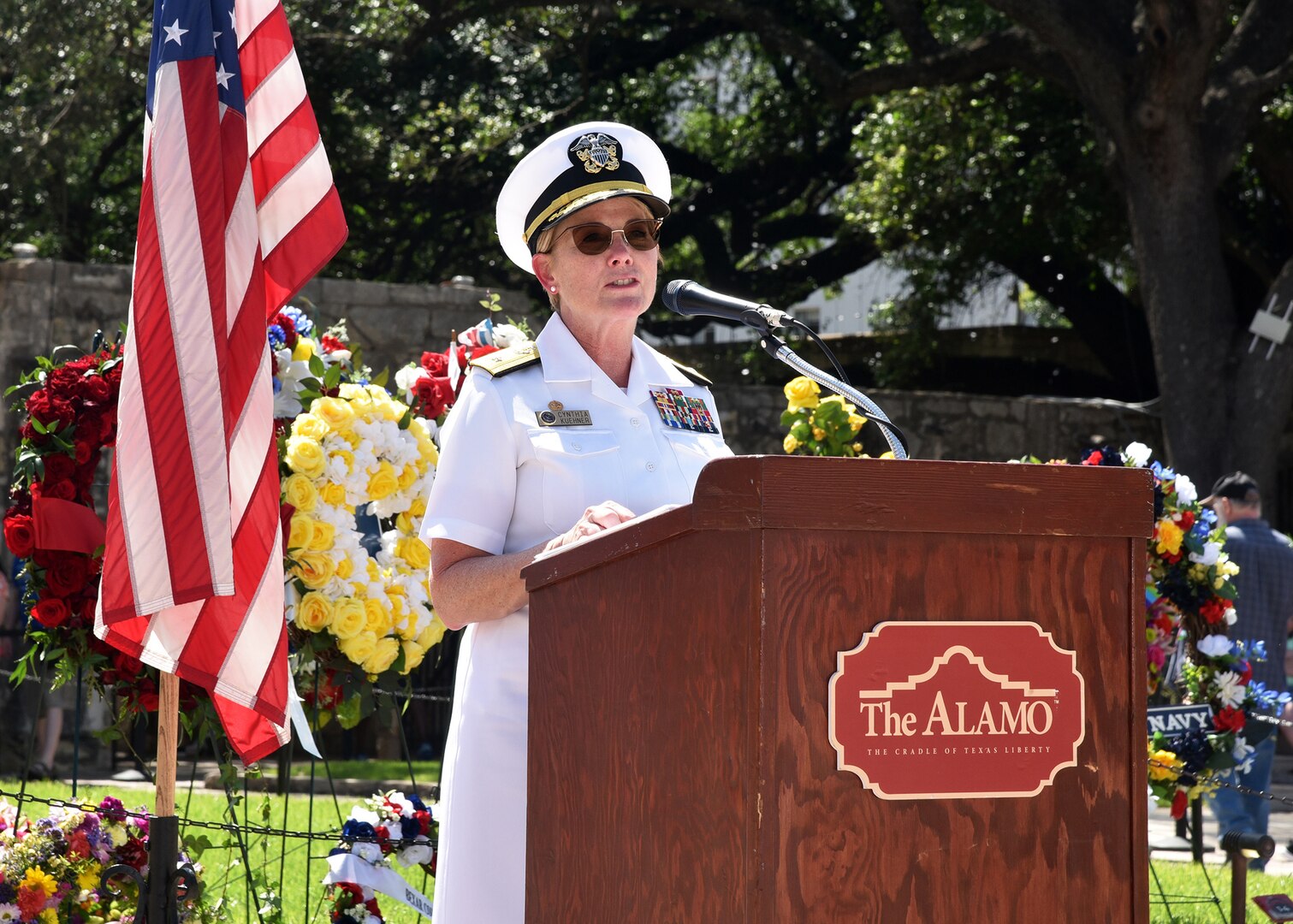 Rear Adm. Kuehner serves as Keynote Speaker at Navy Day at the Alamo