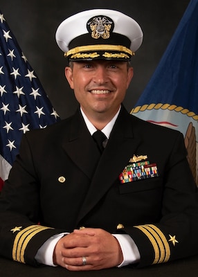230501-N-N0443-3001 SAN DIEGO (May 1, 2023) Official portrait of Cmdr. Joshua Freeze.  (U.S. Navy photo)