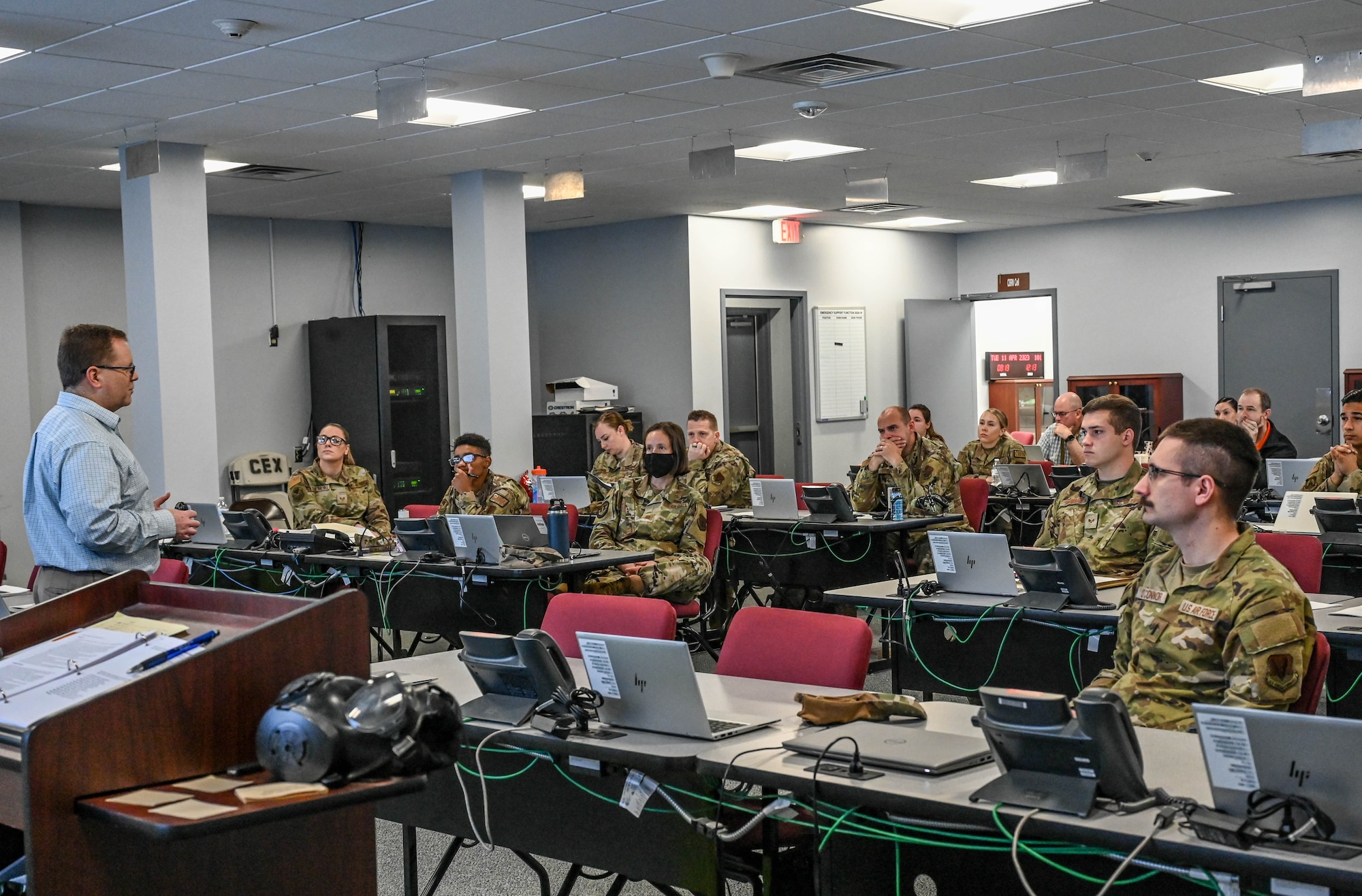 Airman in a classroom
