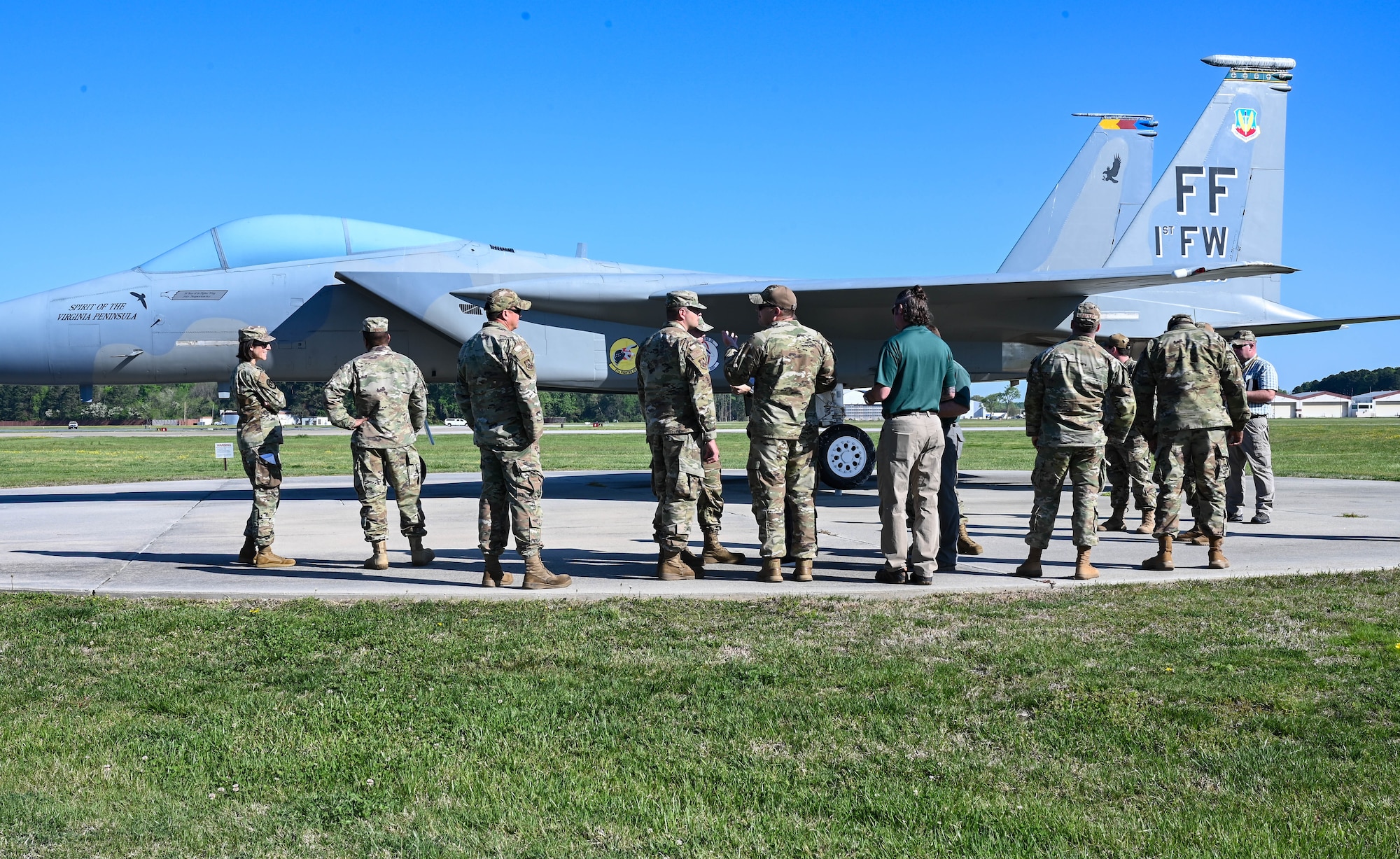 Airmen participating in a post-nuclear training exercise
