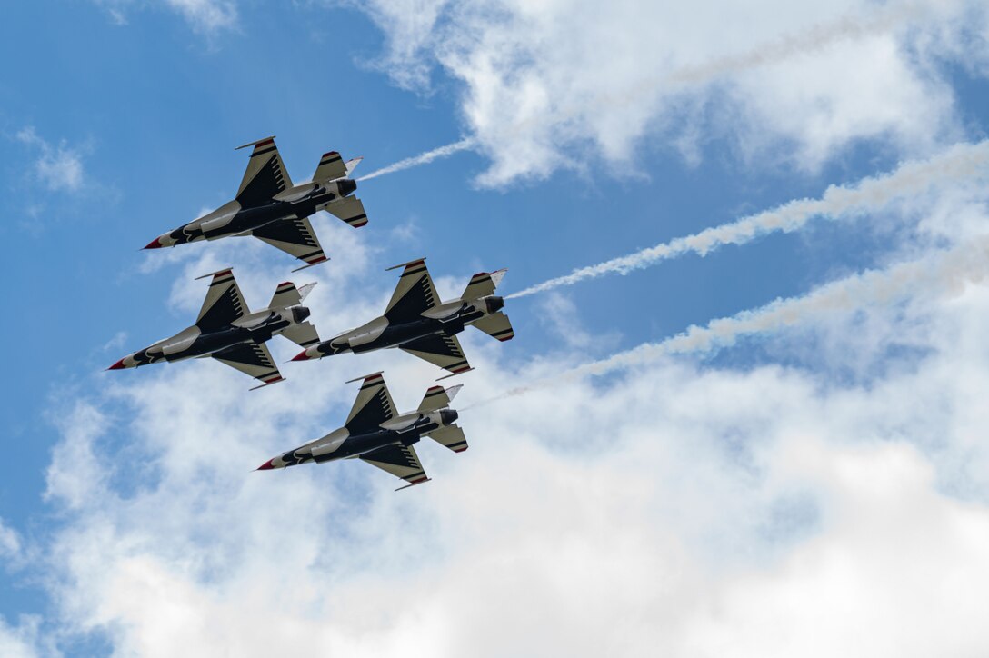 Jets flying in formation.