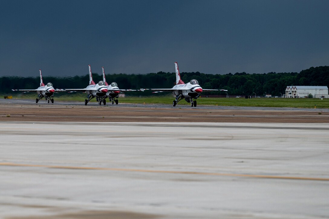 Jets preparing to take off.