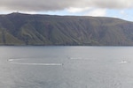 Ship deployable seaborne targets move in a swarm formation off the coast of San Clemente Island during the U.S. Pacific Fleet’s Unmanned Systems Integrated Battle Problem (UxS IBP) 23. UxS IBP 23 is a U.S. Pacific Fleet experiment, executed by U.S. 3rd Fleet, operationalizing multi-domain employment of unmanned systems to create fleet warfighting advantages.