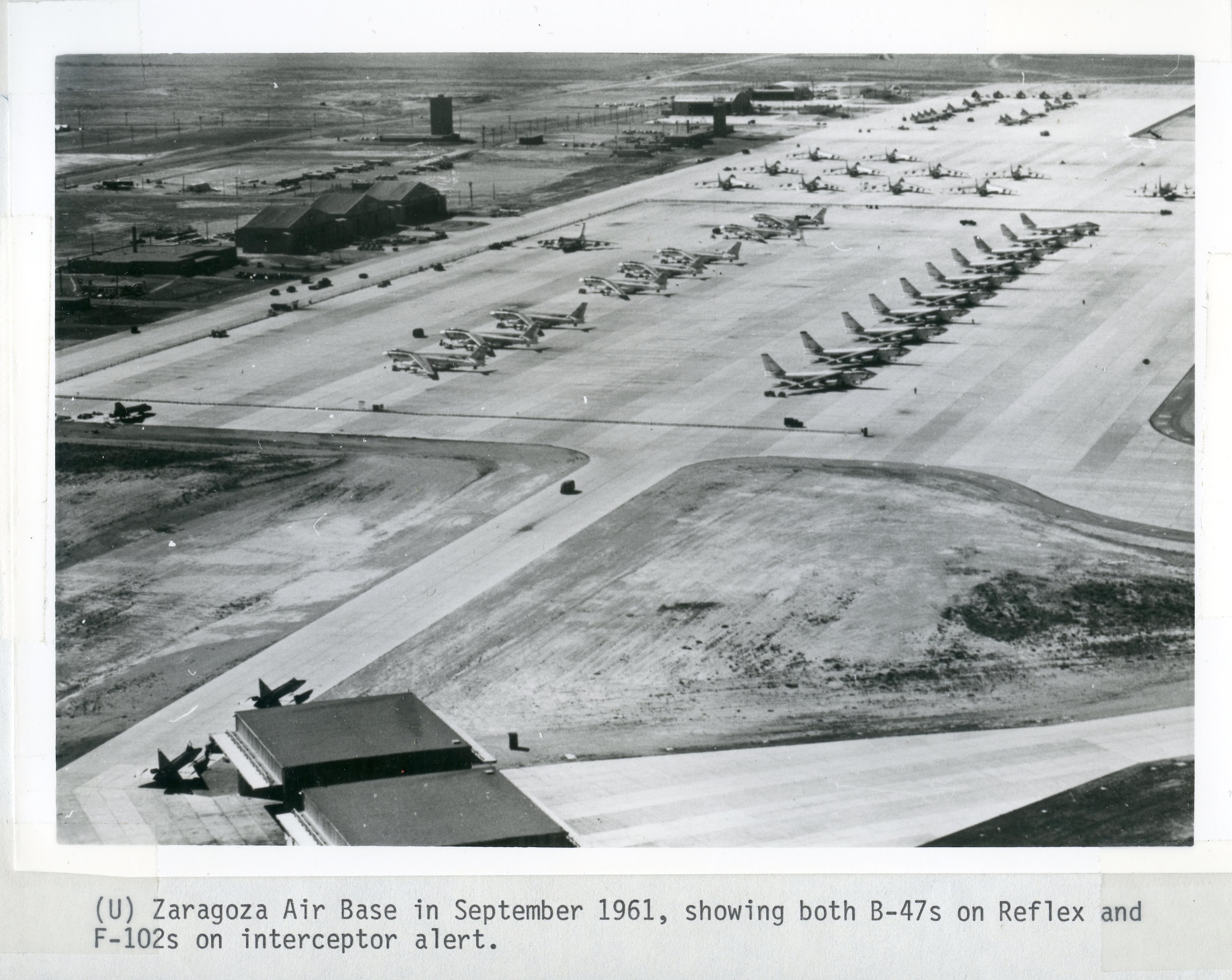 A photo of planes at an air base.