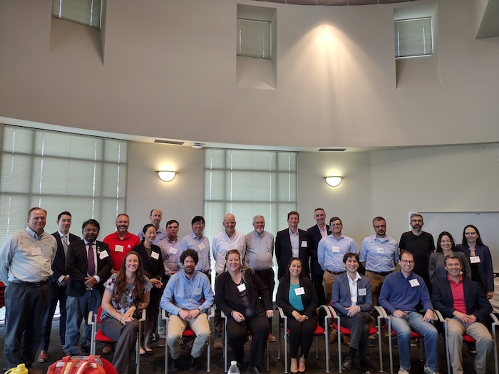 Participants attend the University Tech Collider Working Group at the Rotunda at Science and Technology Park in Albuquerque, New Mexico, April 13, 2023. The event aimed to develop and improve knowledge of career opportunities for University of Arizona students, advance technological development in the state of Arizona and expand science, technology, engineering and math education outreach initiatives throughout the Arizona educational system. (U.S. Air Force photo)