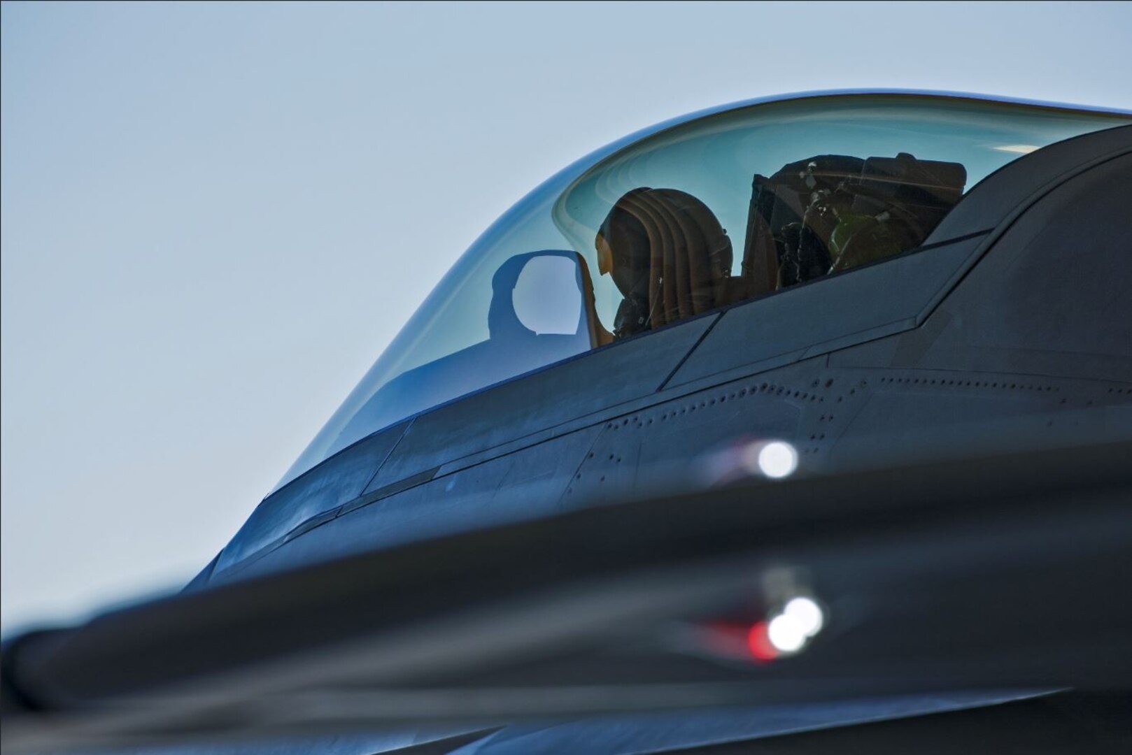 302d Fighter Squadron F-22 Pilot prepares for flight.