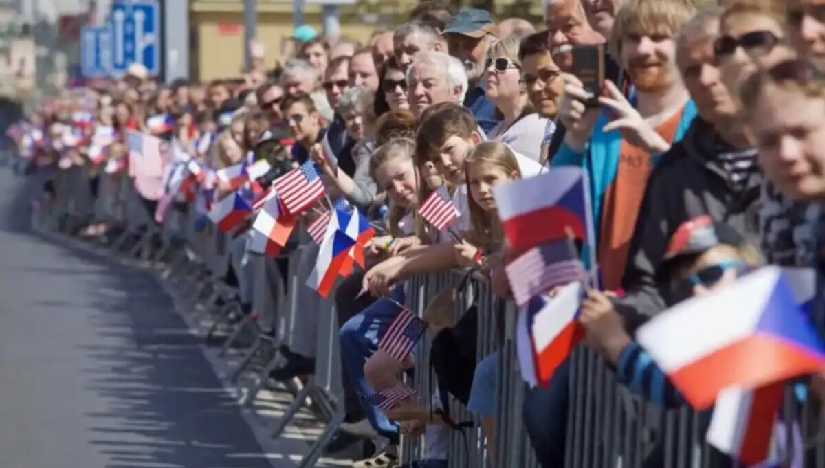 A photo of a parade.