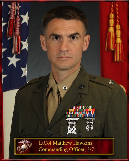 LtCol Matthew Hawkins > 1st Marine Division > Biography