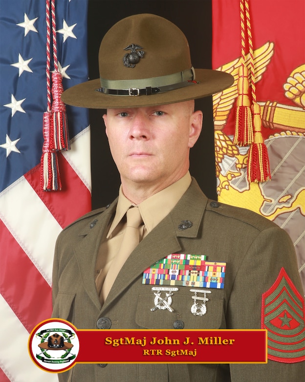 Sergeant Major John J. Miller
Sergeant Major, Recruit Training Regiment, San Diego