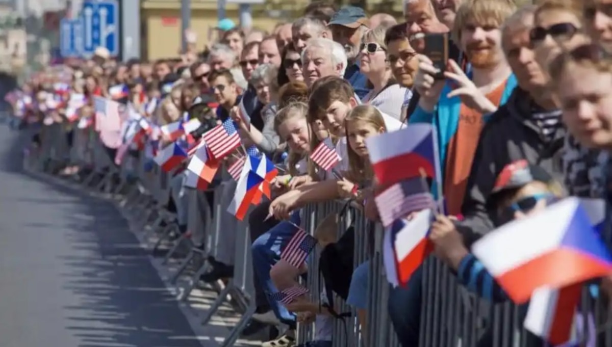 A photo of a parade.