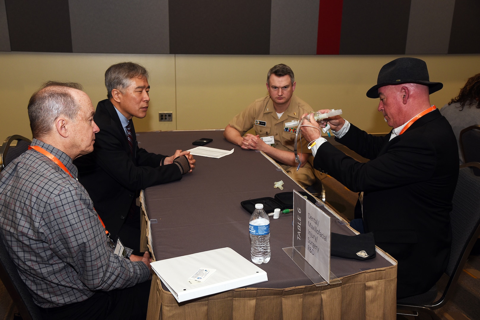 SAN ANTONIO - (May 2, 2023) – Scientists and researchers assigned to Naval Medical Research Unit (NAMRU) San Antonio attended the 4th Military Medical Industry Day (MMID) hosted by VelocityTX, a subsidiary of Texas Research & Technology Foundation, the City of San Antonio, and Bexar County at the Henry B. Gonzalez Convention Center. The following tri-service sessions were conducted: Blood and Shock Resuscitation/Hemorrhage and Edema Control + Organ Function Support; Combat Wound Care I (infection/sepsis: diagnosis, treatment, prevention); Combat Wound Care II (burns: assessment and treatment); Battlefield Pain Management + Traumatic Brain Injury/Polytrauma Related; Engineering, Automation, and Technology (includes Bioengineering, 3D printing); Dental/Maxillofacial Injury/Surgery Research and Development; and Military Medical Simulation/Education/Training. The MMID provides a platform for innovators and entrepreneurs to learn about military medical requirements, available funding sources to support research and development, and ways to work with the military. NAMRU San Antonio’s mission is to conduct gap driven combat casualty care, craniofacial, and directed energy research to improve survival, operational readiness, and safety of Department of Defense (DoD) personnel engaged in routine and expeditionary operations. It is one of the leading research and development laboratories for the U.S. Navy under the DoD and is one of eight subordinate research commands in the global network of laboratories operating under Naval Medical Research Command (NMRC) in Silver Spring, Md. (U.S. Navy photo by Burrell Parmer, NAMRU San Antonio Public Affairs/Released)