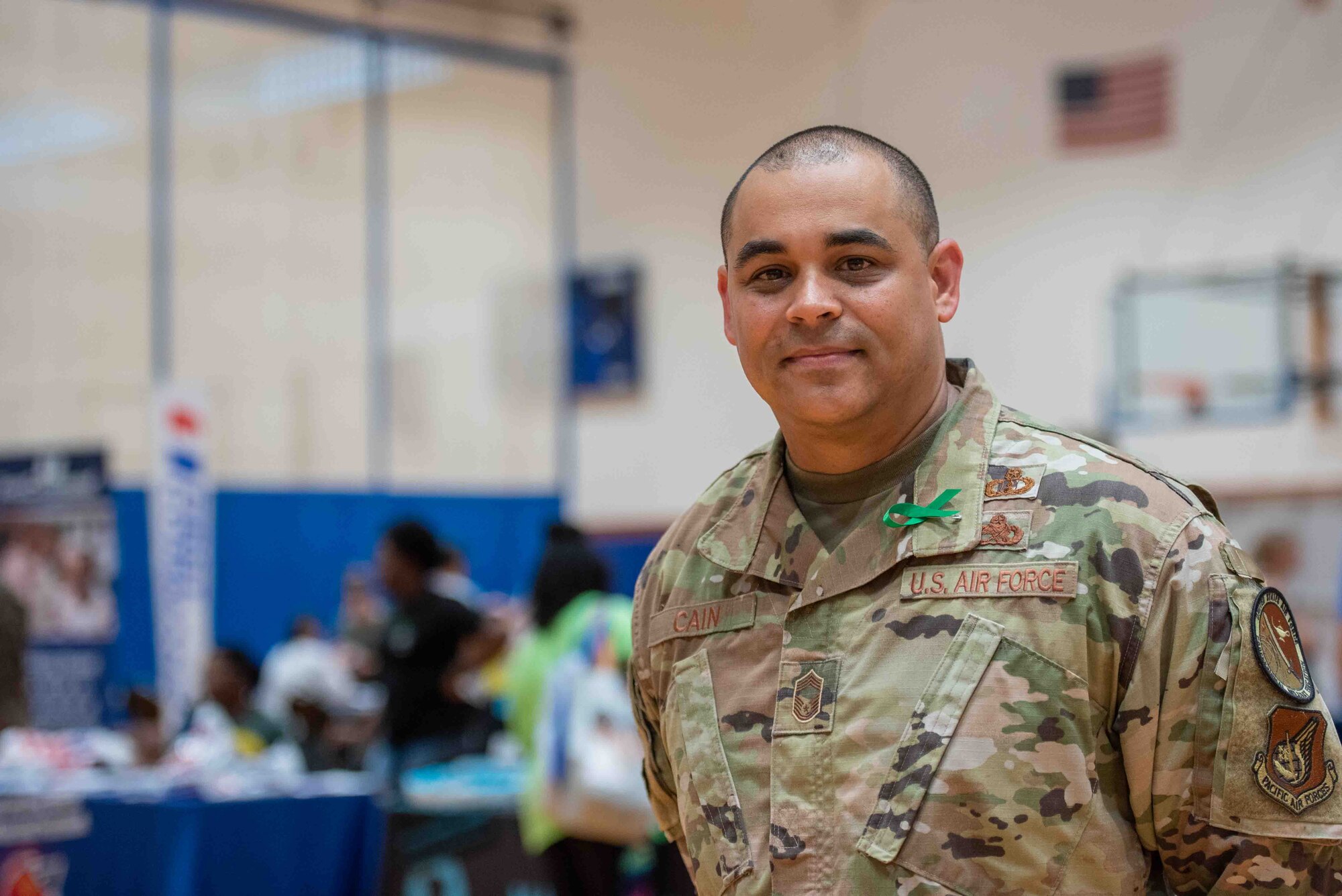 An Airman poses for a photo