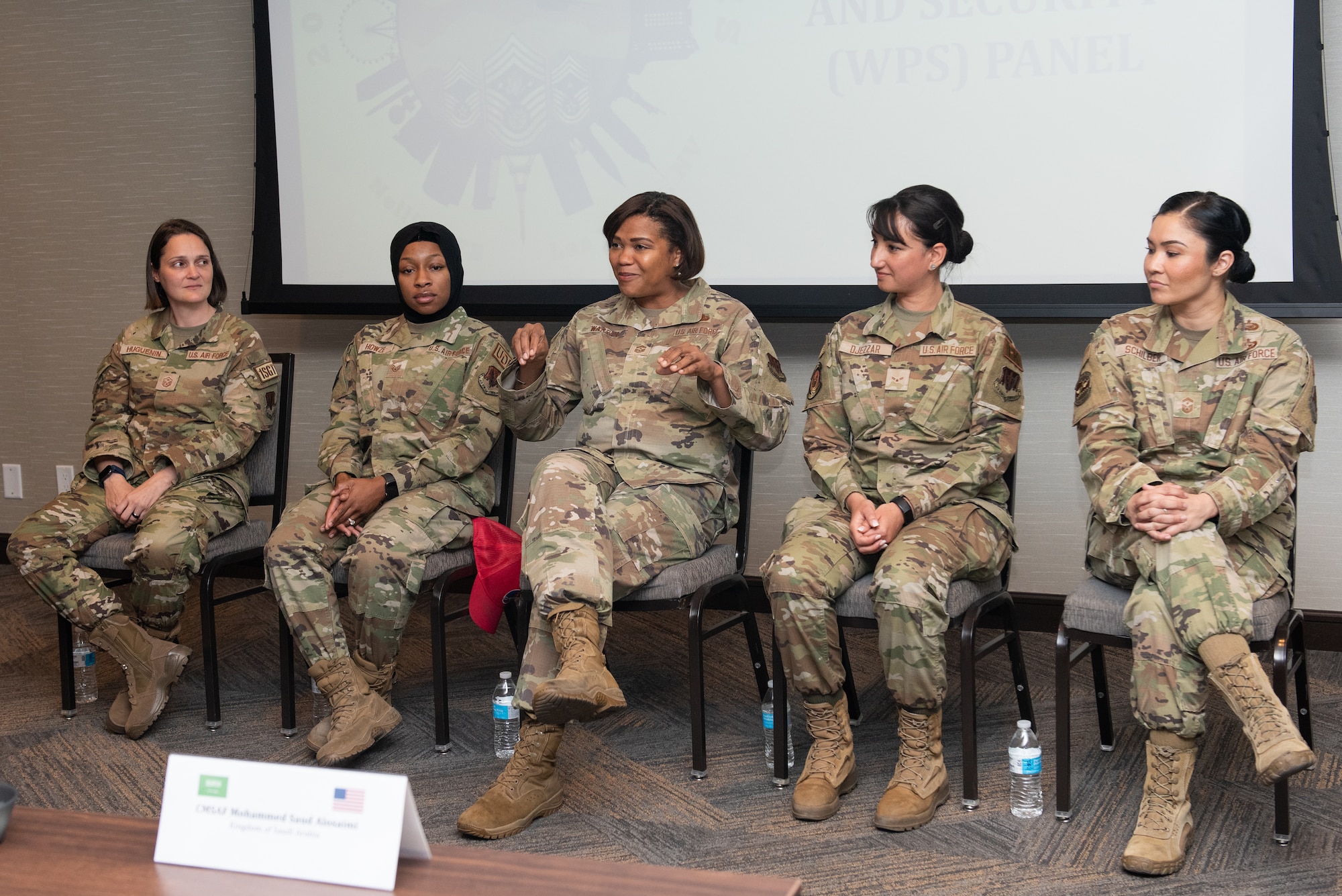 U.S. Air Force Airmen speak at panel discussion