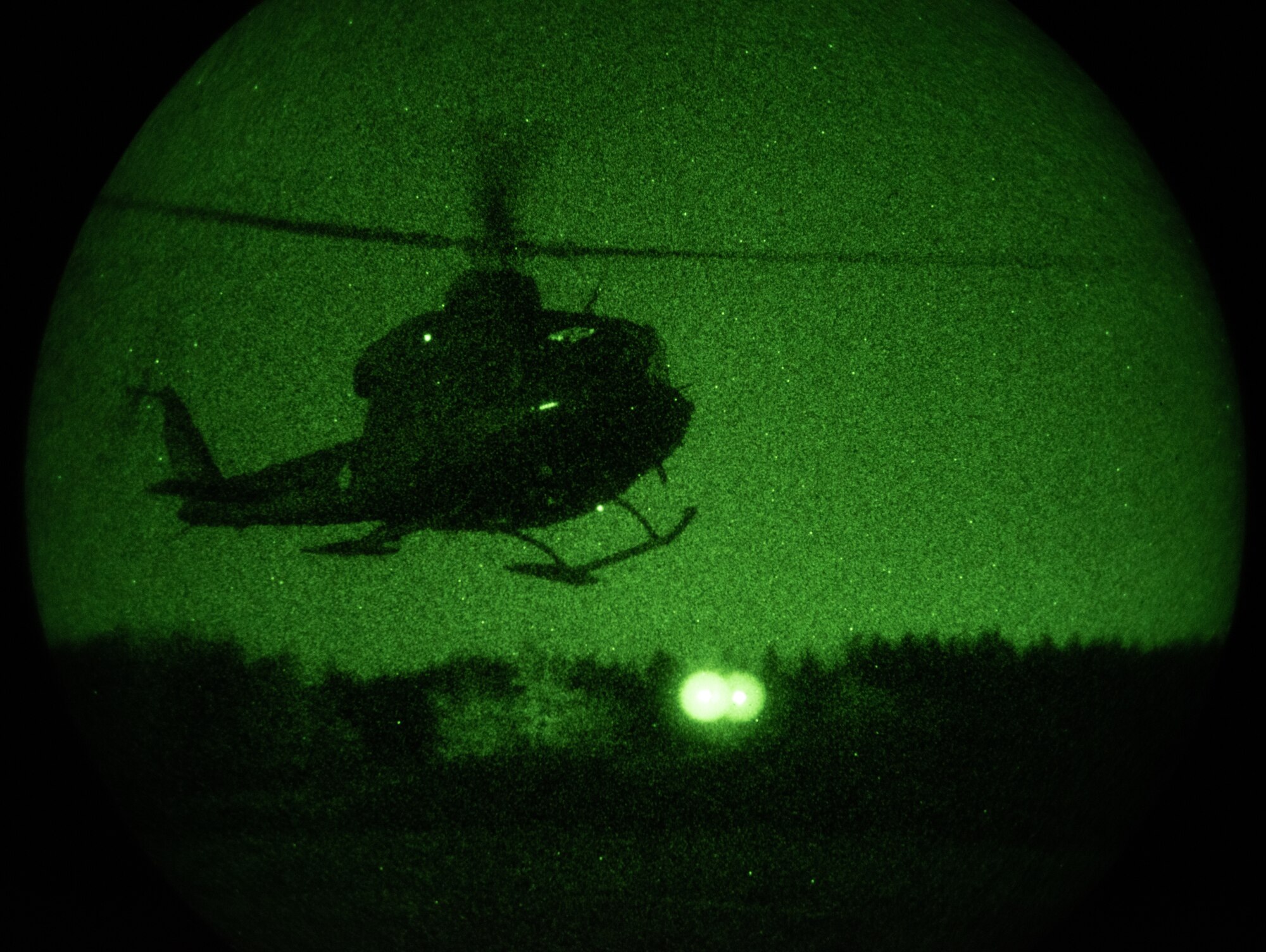 A Royal Norwegian Air Force Bell 412SP helicopter lands at the Forward Area Refueling Point (FARP), Norway, March 10, 2023.