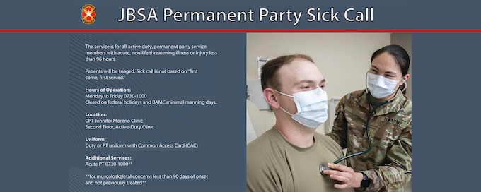 JBSA Permanent Party Sick Call