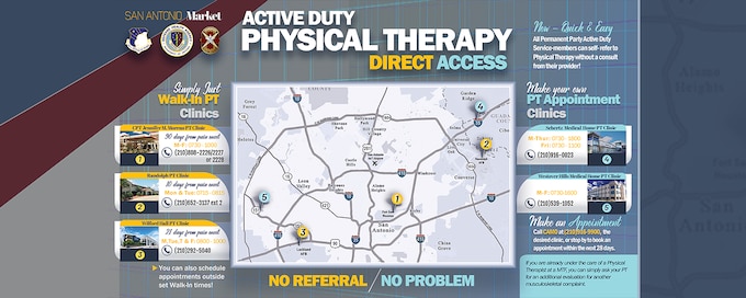 San Antonio Market Active Duty Physical Therapy Direct Access