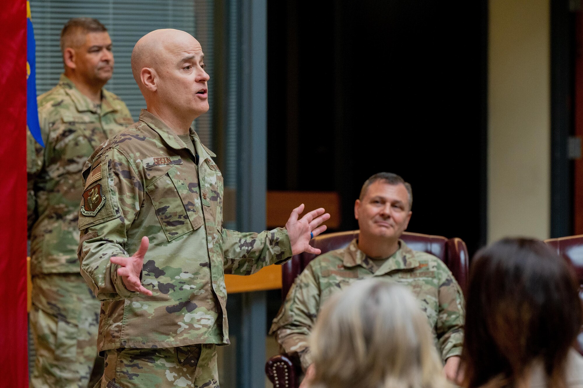 U.S. Air Force Col. Cade Gibson assumed leadership of the 349th Maintenance Group during an assumption of command ceremony, May 6, at Travis Air Force Base, California.
