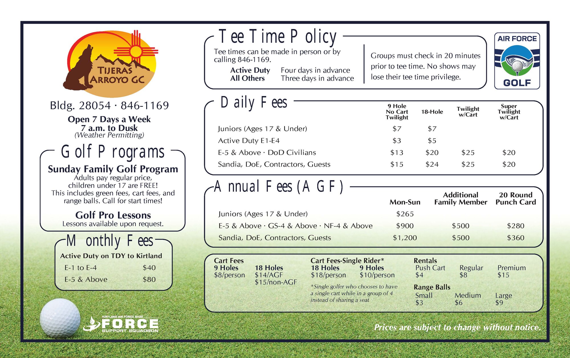 Golf Course Tijeras Arroyo Golf Course > Kirtland Air Force Base