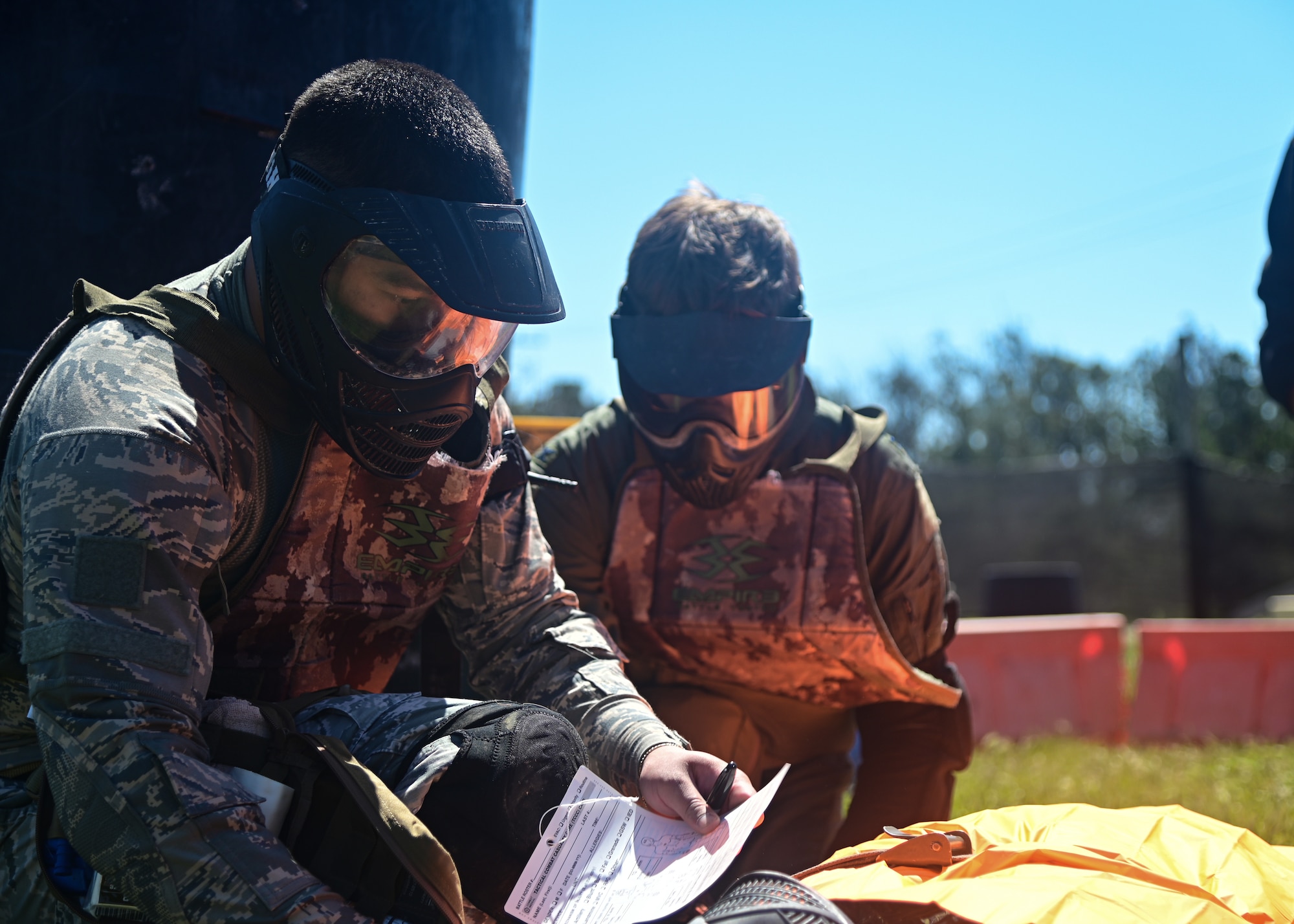 The 30th Medical Group held its first-ever Tier Two Tactical Combat Casualty Care (TCCC) course on March 24, 2022, enhancing the skills of its medical readiness personnel during potential combat situations. The course culminated with a field training exercise in which personnel provided medical care to volunteers and mannequins. TCCC is the new standard across all U.S. military service branches. (U.S. Space Force photo by Airman 1st Class Ryan Quijas)