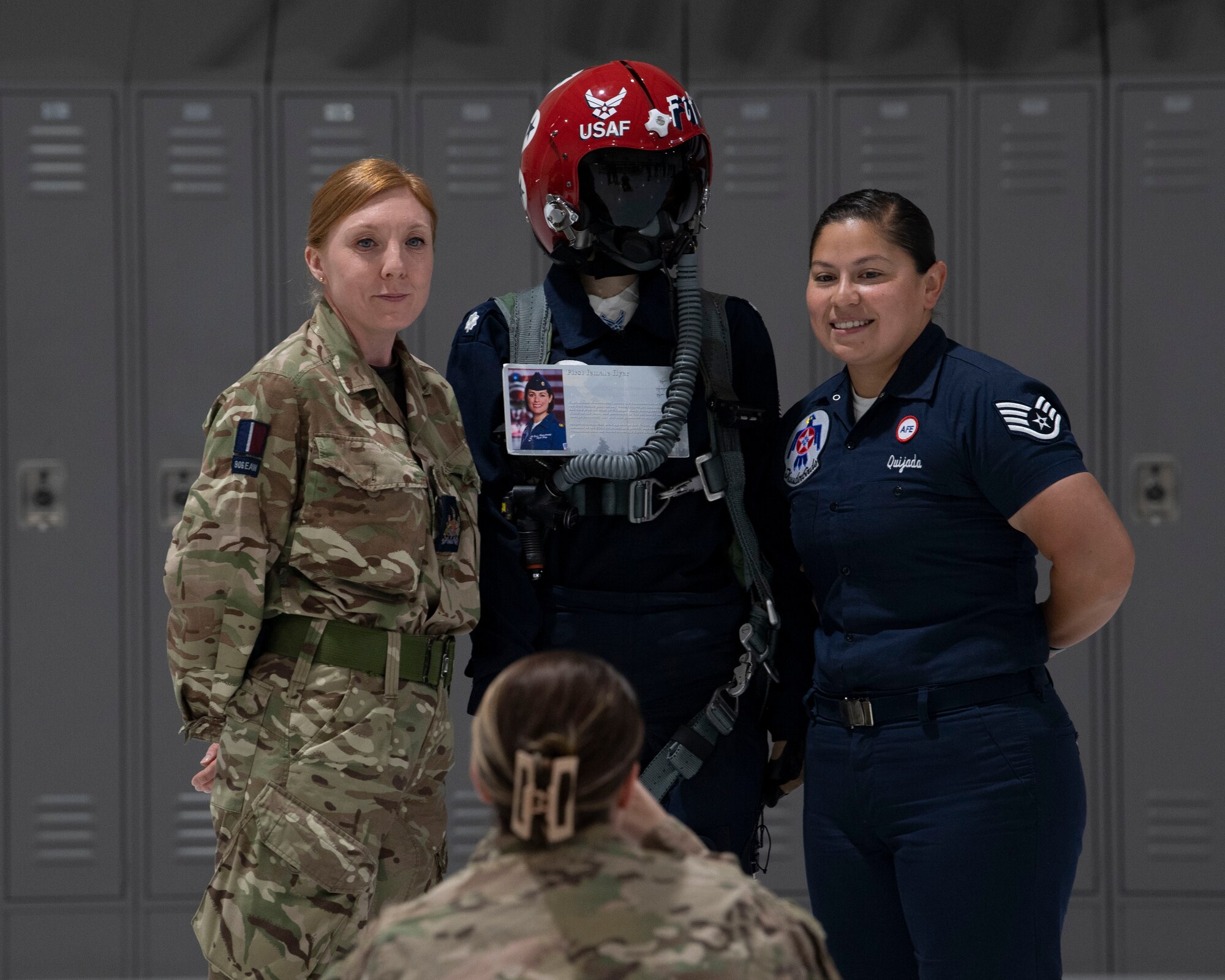 Two Airmen posing for a photo