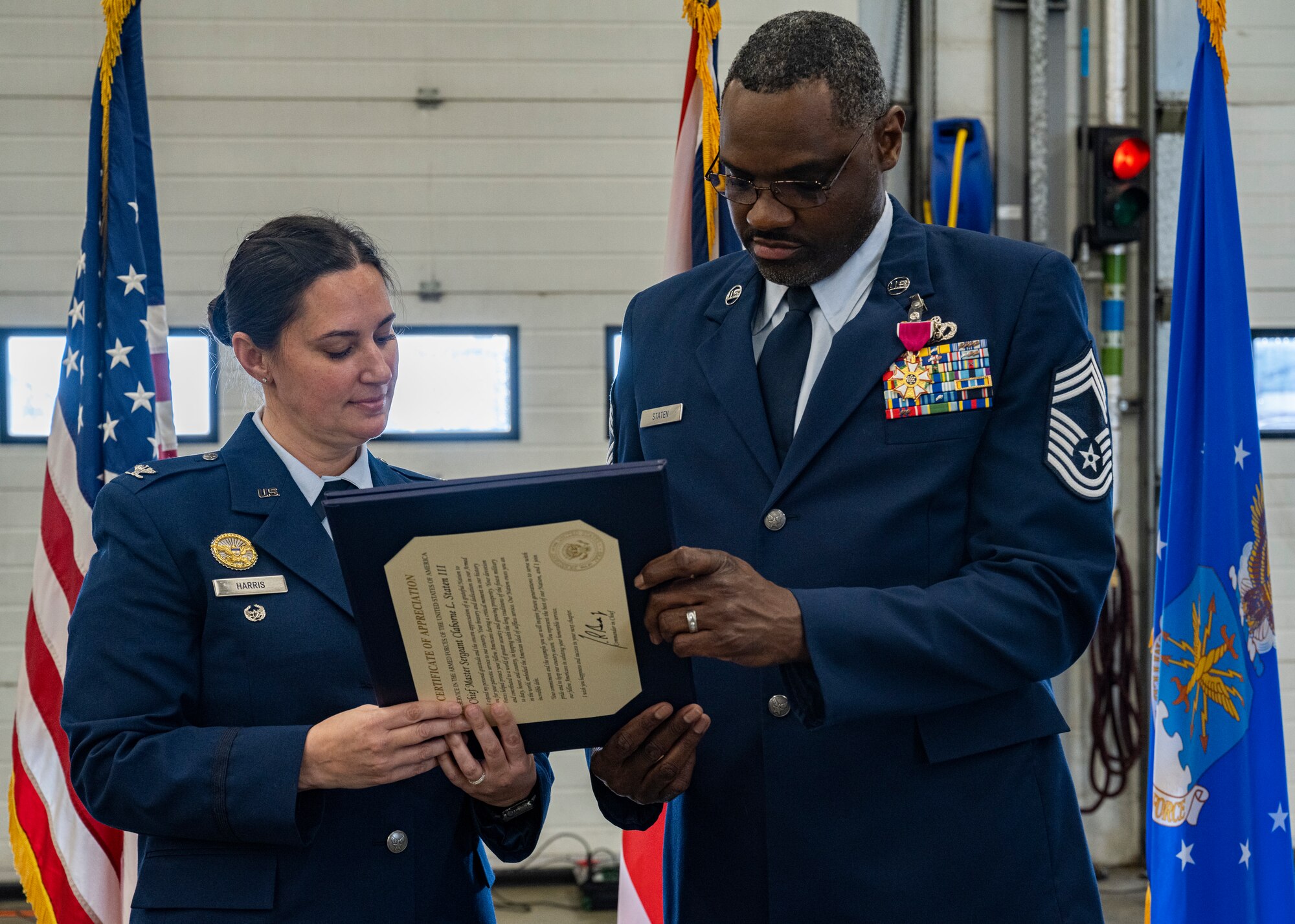 Staten was awarded with numerous awards and certificates for his 30 years of dedicated service to the U.S. Air Force.
