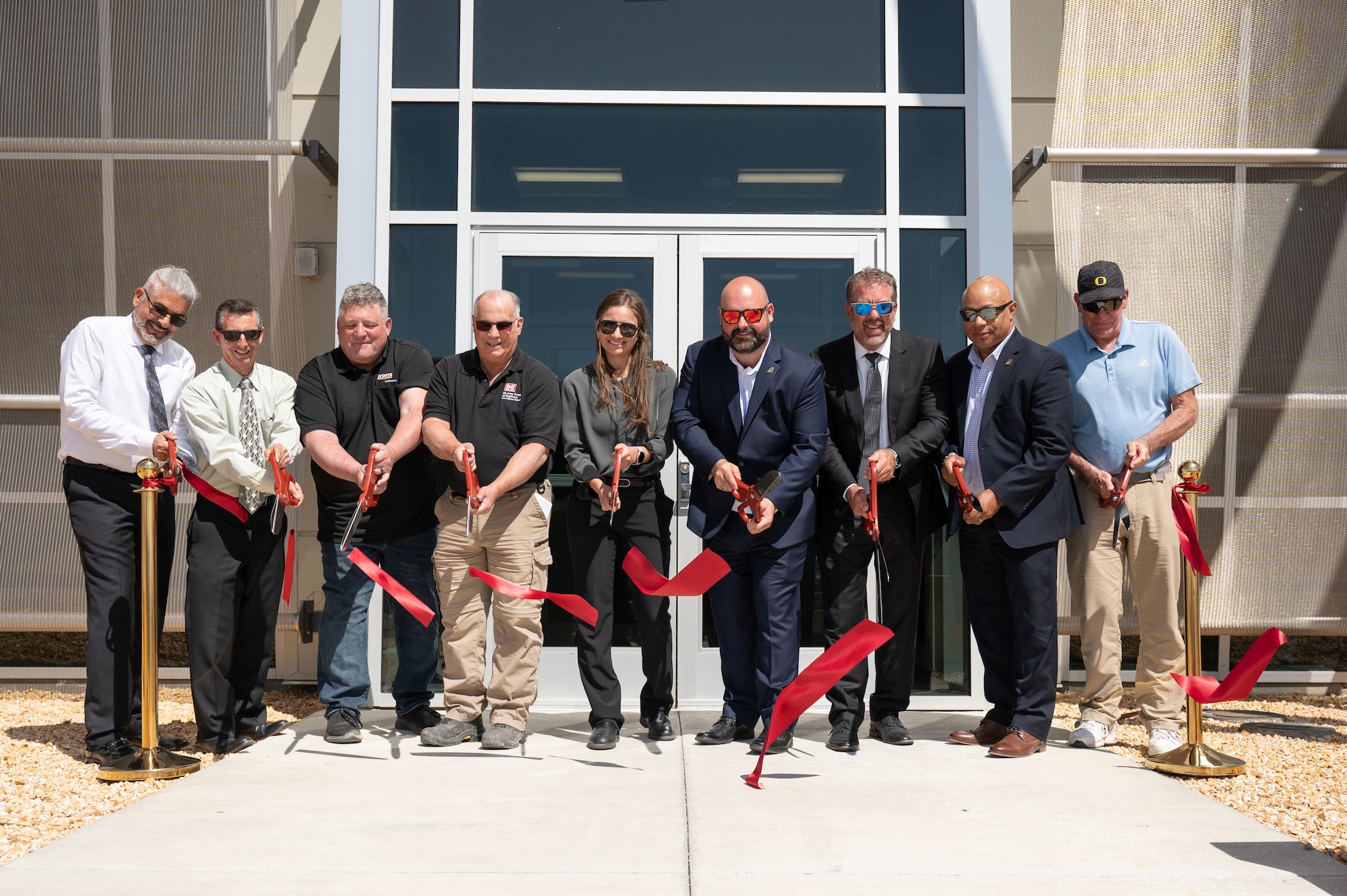 The 412th Electronic Warfare Group, 445th Test Squadron, celebrated the opening of the Digital Test and Training Range facility enabled by the Joint Simulation Environment during a ribbon-cutting ceremony May 8. The $34.4 million-dollar, state-of-the-art facility located on Edwards Air Force Base, California, will provide high-end modeling and simulation capabilities for the United States Air Force.