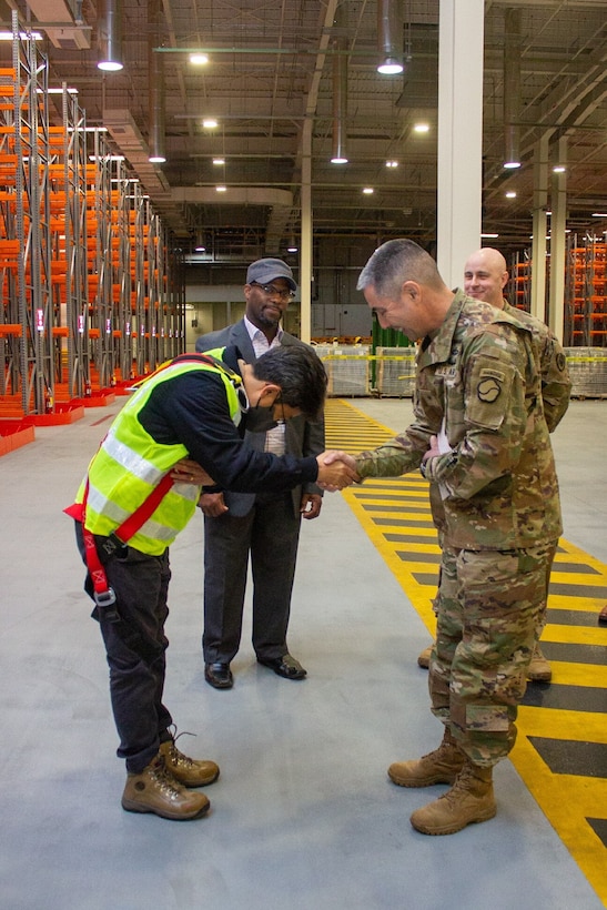 Brig. Gen. Crist tours DLA Distribution Korea