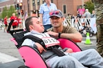 1st Lt. Nicholas Lahr, a UH-60 Blackhawk helicopter pilot with the Kansas Army National Guard’s 1st Battalion, 108th Aviation Regiment, and Samuel Butalla participated in the 46th annual Lincoln Marathon, which also serves as the National Guard Marathon Team trials, held May 7, 2023, in Lincoln, Nebraska.