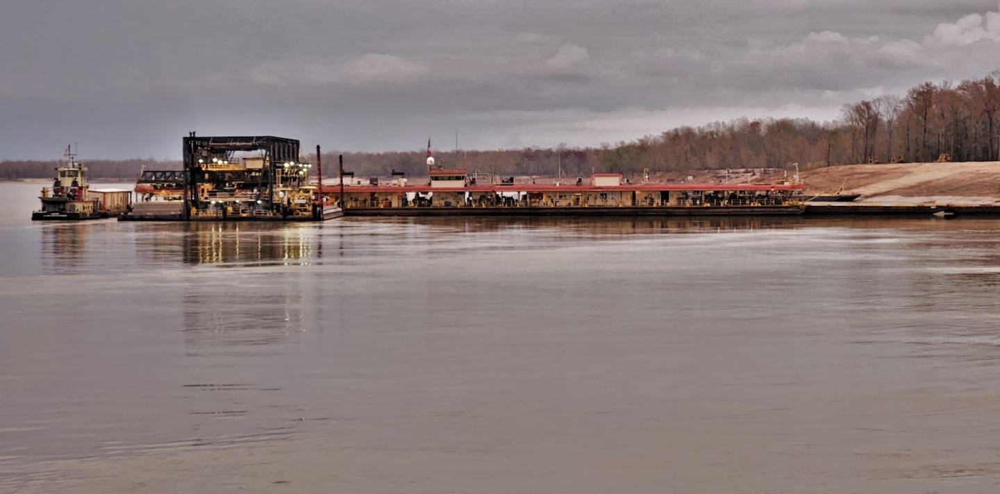 Another record-breaking season is in the books after the Memphis District’s Revetment Units returned home mid-March of 2023, making it one of the longest seasons had in 20 years.

The Memphis District’s Clearing and Snagging and Bank Grading Units are primarily responsible for preparing Mississippi riverbanks for the placement of articulated concrete mattress (ACM), which is accomplished by the Vicksburg District’s Mat Sinking Unit.