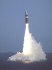 ATLANTIC OCEAN (Sept. 6, 1977) – An unarmed Poseidon C3 missile launches from the fleet ballistic missile submarine USS Henry Clay (SSBN 625) off the coast of Cape Canaveral, Florida. The launch was part of the SSBN’s Demonstration and Shakedown Operations, which certified the readiness of the SSBN crew and the operational performance of the submarine’s strategic weapons system before returning to operational availability. Today, the Sea-Based Strategic Deterrence mission continues. The current generation of submarine launched ballistic missile—the Trident II D5/D5LE—along with the Intercontinental ballistic missile and nuclear capable bombers create the nation’s strategic nuclear deterrence capability. The triad of capabilities – SLBMs, ICBMs and nuclear capable bombers – are each undergoing modernization to ensure our nation’s ability to serve as the backbone of our nation’s security. The U.S. Navy Strategic Systems Programs (SSP) mission remains ever vital for the safety and security of the U.S. and her citizens at home and abroad.  (U.S. Navy Photo/Released)
