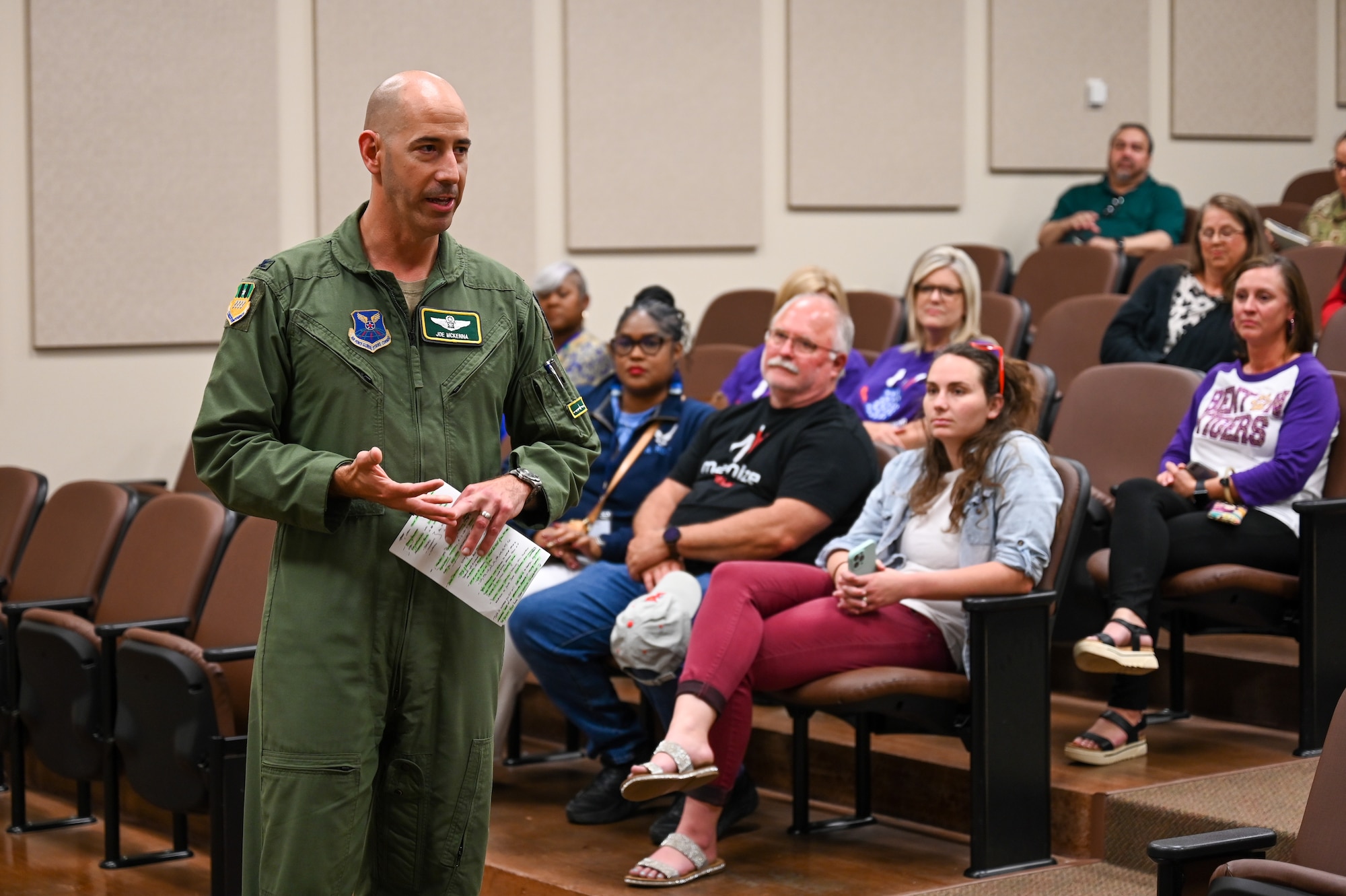 Local community members take part in a tour at Barksdale Air Force Base, La., May 10, 2023. The event allowed community members to learn more about the base and its personnel. (U.S. Air Force photo by Airman 1st Class Seth Watson)