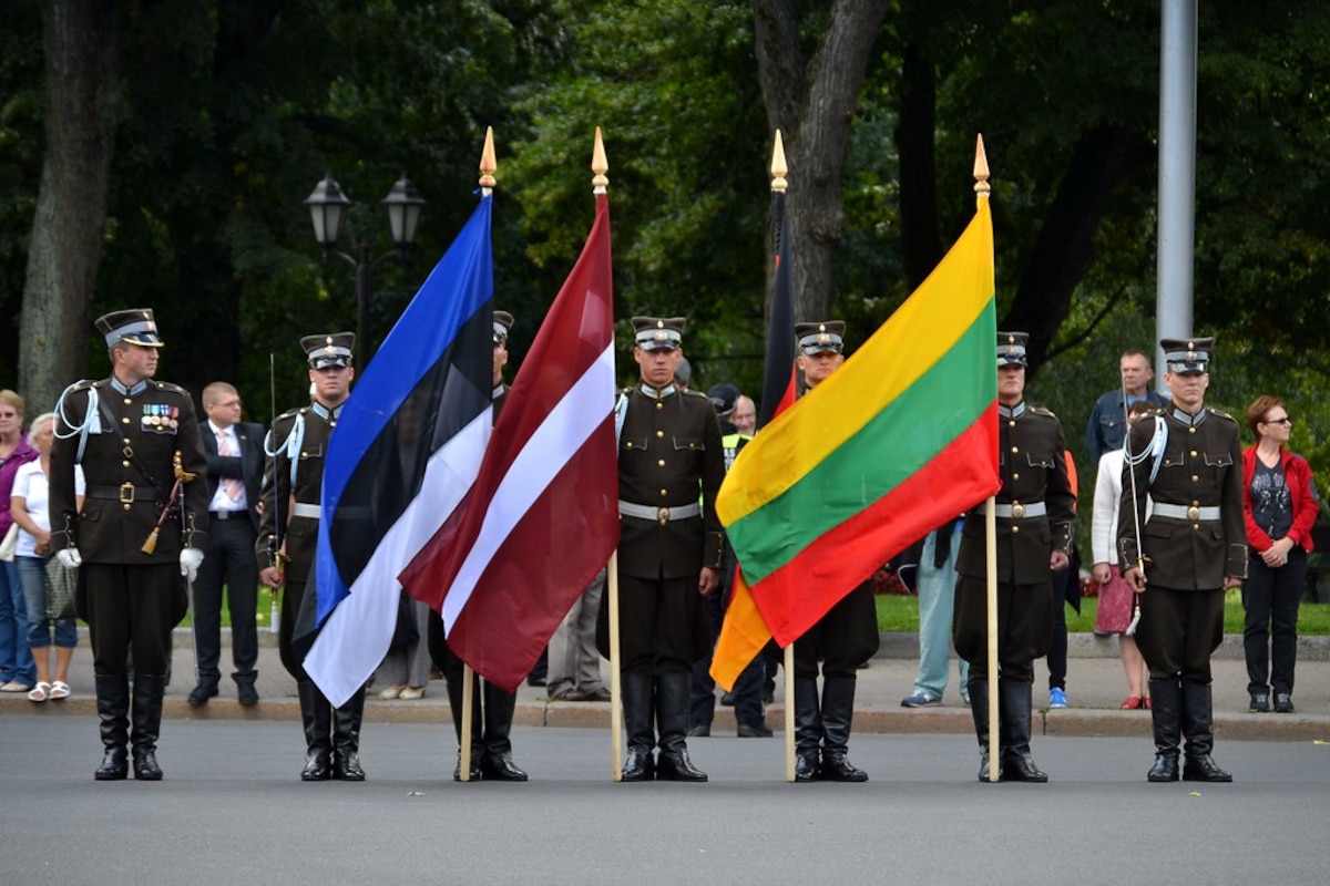 Baltic Flags at ceremony
