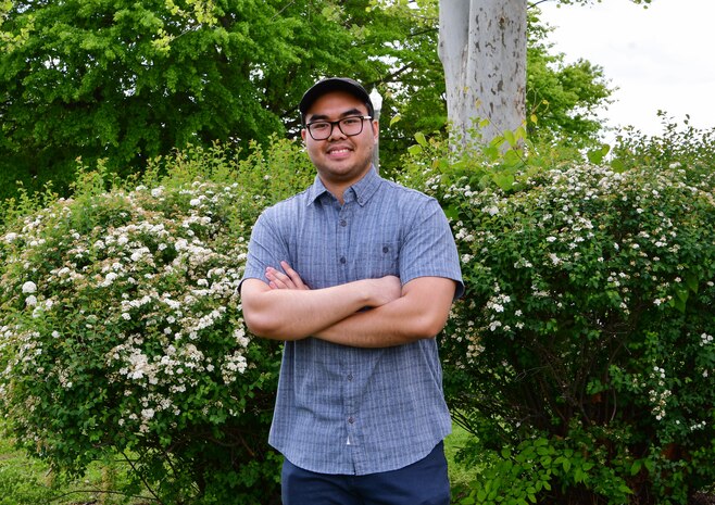 IMAGE: Emerson Bonga, a software developer in the Digital and Modeling Division within the Warfare Analysis and Digital Modeling Department at Naval Surface Warfare Center Dahlgren Division, supports the Modeling and Simulation Toolbox and Integrated Threat Analysis and Simulation Environment programs and aided in the development of Advanced Framework for Simulation, Integration and Modeling weapon, sensor and platform model behaviors.