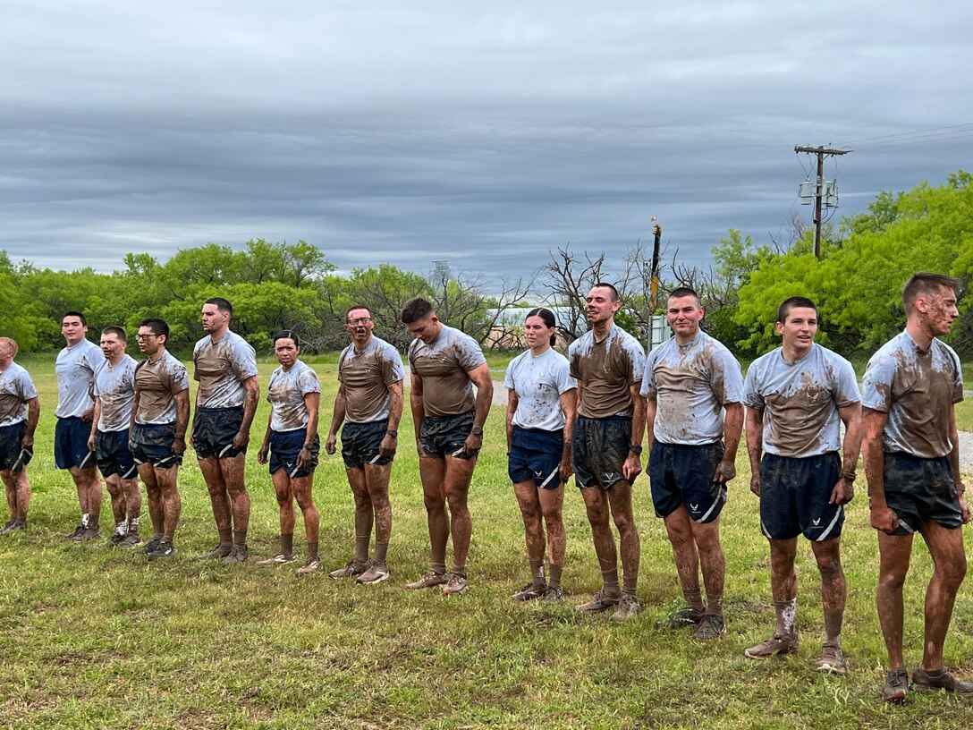 U.S. Air Force students are training at the Explosive Ordnance Disposal preliminary course May 3, 2023, at Sheppard Air Force Base, Texas. The students will spend the next few weeks here before they move on to the Naval School EOD course at Eglin Air Force Base in Florida. (U.S. Air Force photo by Julie Svoboda)