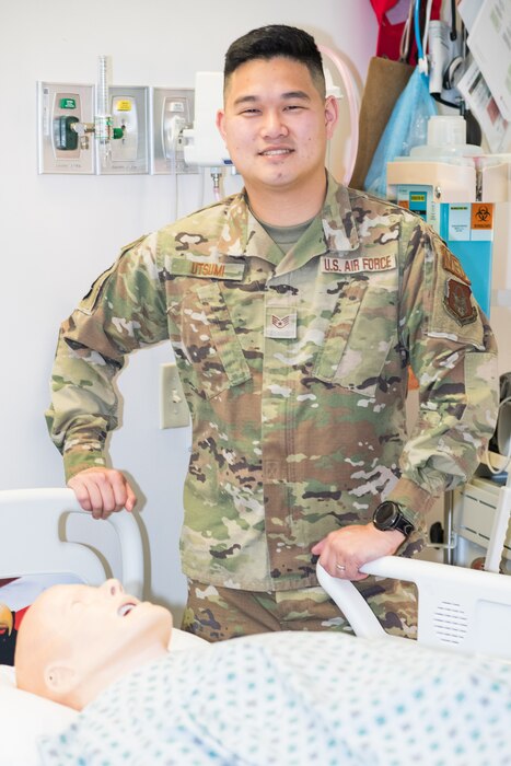 May is Asian American and Pacific Islander Heritage Month. U.S. Air Force Staff Sgt. William Utsumi is a half-Japanese, half-Vietnamese Airmen serving in the Air Force Reserve as a medical technician with the 349th Aeromedical Staging Squadron at Travis Air Force Base, California. (U.S. Air Force photo by Grant Okubo)