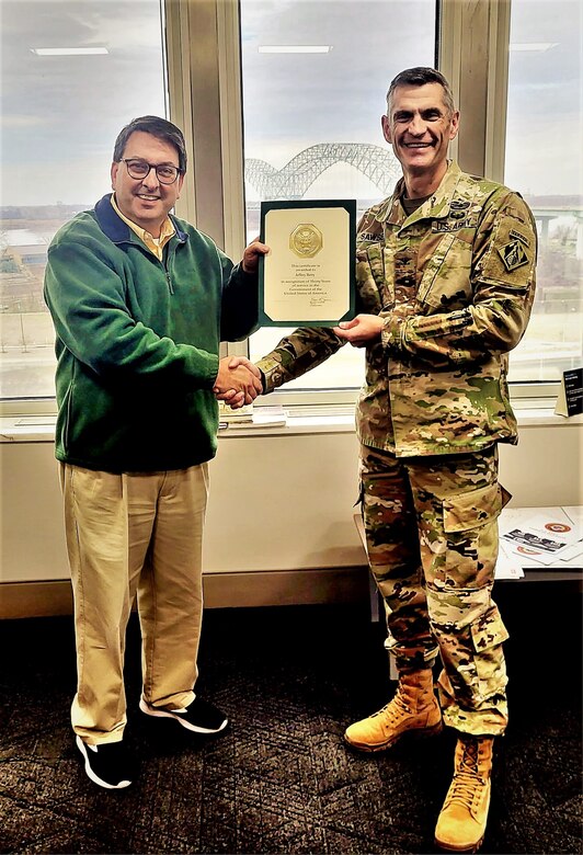 Knowledgeable. Caring. An asset. Kindhearted. Selfless. Friend. Guru. A bright light. Trustworthy. These are words chosen to describe colleague, friend, and recently retired Program Assistant, Mr. Jeff Berry. 

Even with solid attempts made at convincing him to stay, Berry celebrated his retirement of 33 years of federal service in a ceremony surrounded by friends, family, and colleagues.