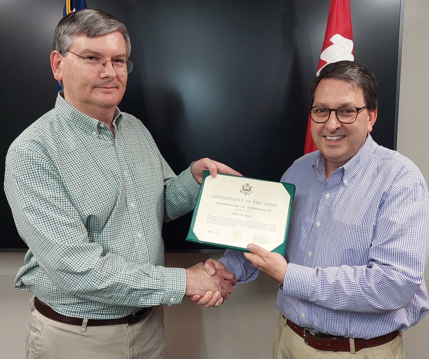 Knowledgeable. Caring. An asset. Kindhearted. Selfless. Friend. Guru. A bright light. Trustworthy. These are words chosen to describe colleague, friend, and recently retired Program Assistant, Mr. Jeff Berry. 

Even with solid attempts made at convincing him to stay, Berry celebrated his retirement of 33 years of federal service in a ceremony surrounded by friends, family, and colleagues.
