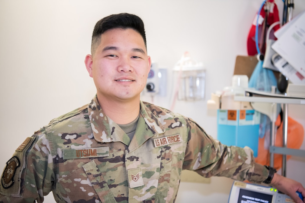 May is Asian American and Pacific Islander Heritage Month. U.S. Air Force Staff Sgt. William Utsumi is a half-Japanese, half-Vietnamese Airmen serving in the Air Force Reserve as a medical technician with the 349th Aeromedical Staging Squadron at Travis Air Force Base, California. (U.S. Air Force photo by Grant Okubo)