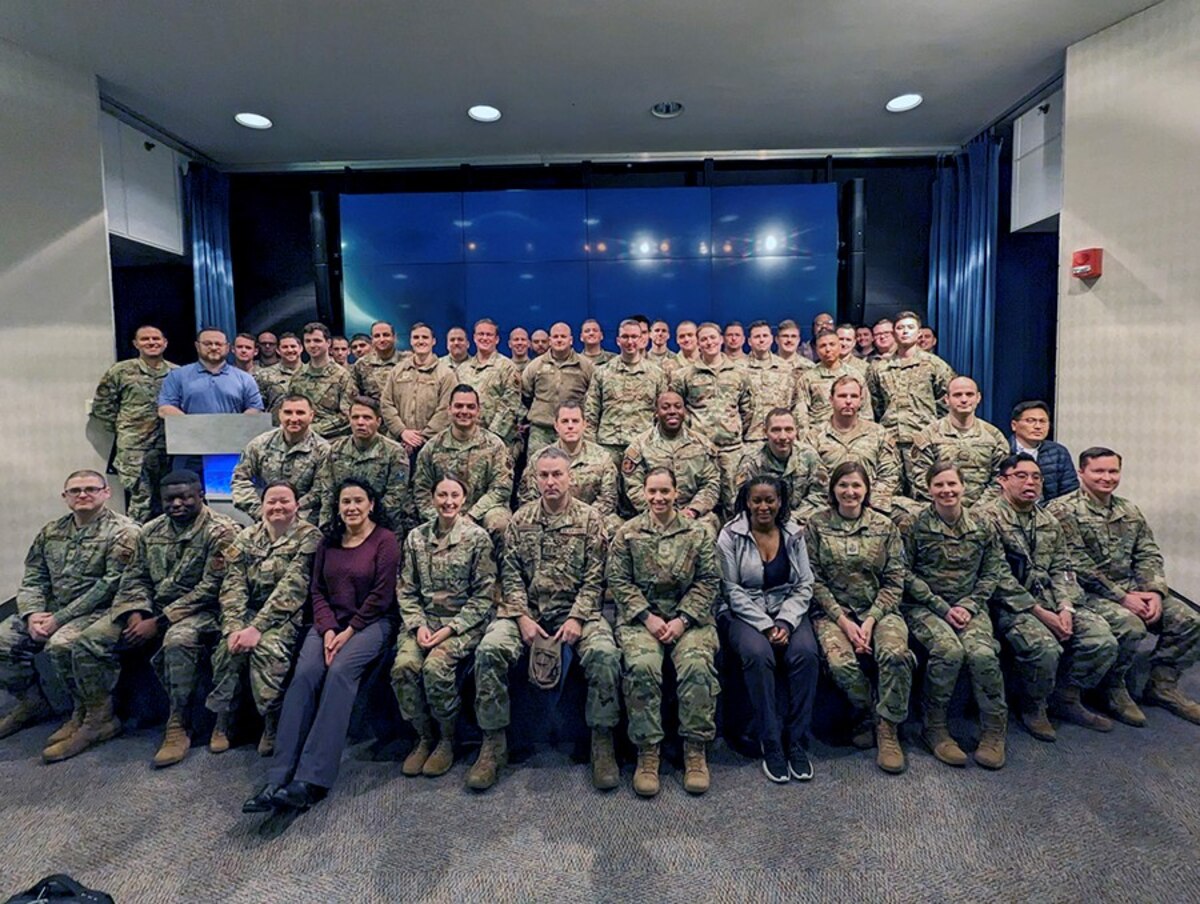 The first offering of the redesigned curriculum for the Air Force Institute of Technology’s School of Strategic Force Studies’ Joint Intermediate Cyber Operations course finished in March to a class of 55 students including officers, enlisted and civilian Airmen. (U.S. Air Force photo by Lt. Col. Andrew Butler)