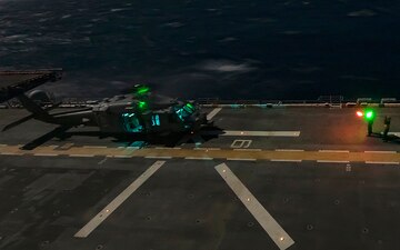 USS Wasp (LHD 1) Flight operations in the Atlantic Ocean.