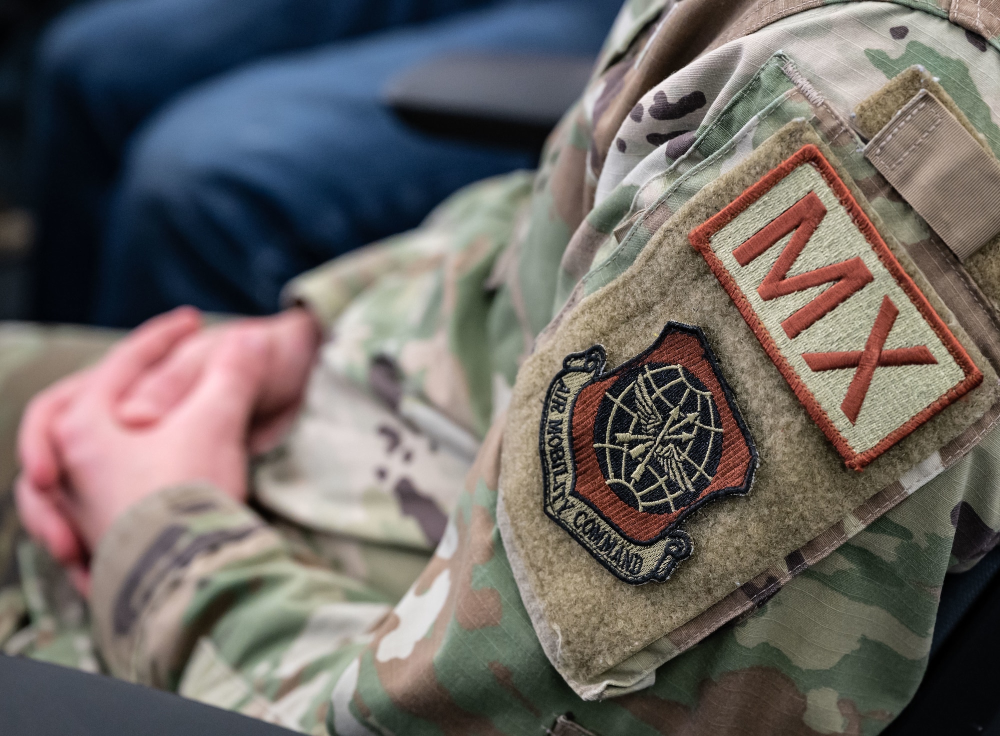 A maintenance Airman attends a Value Stream Mapping brief during a meeting at Bedrock Innovation Lab on Dover Air Force Base, Delaware, April 7, 2023. Boeing representatives and Dover AFB maintenance Airmen partnered for a week-long collaboration to discuss improvements for home station checks. (U.S. Air Force photo by Airman 1st Class Amanda Jett)