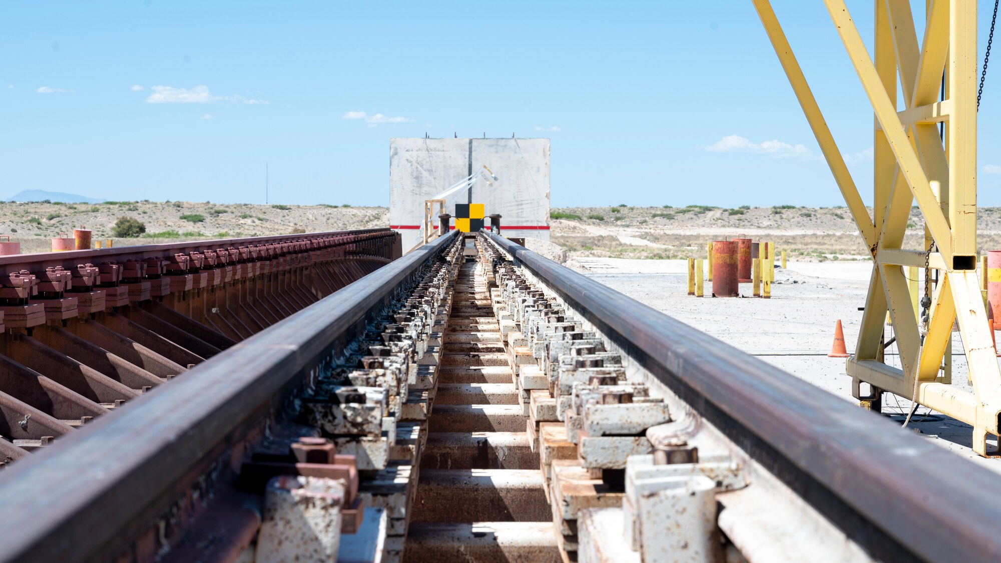 The 846th Test Squadron makes all the parts needed to construct rocket sleds at Holloman Air Force Base, New Mexico, May 9, 2023.