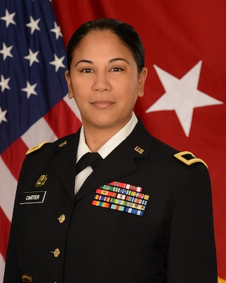 Brigadier General Andrée G. Carter assumes command of the 350th Civil Affairs Command, Pensacola, FL, on May 13, 2023.