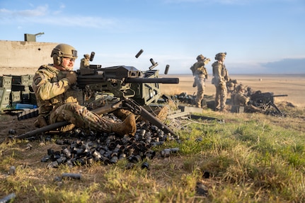 Special warfare tactical air control party Airmen with the 124th Air Support Operations Squadron conduct proficiency training on vehicle, radio and weapons systems at Saylor Creek Air Force Range May 8, 2023. As the dedicated liaisons between ground forces and supporting aircraft, ASOS members must maintain proficiency on a variety of equipment to assist their host units.