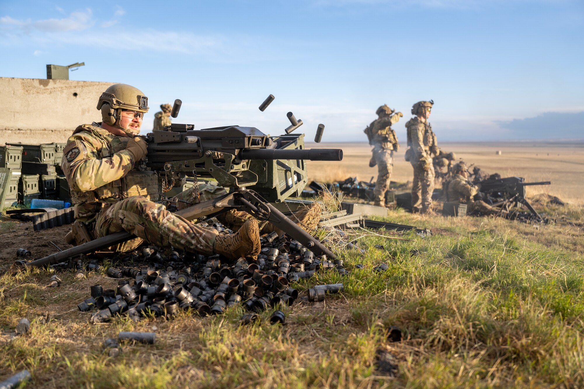 Special warfare tactical air control party Airmen with the 124th Air Support Operations Squadron conduct proficiency training on vehicle, radio and weapons systems at Saylor Creek Air Force Range May 8, 2023. As the dedicated liaisons between ground forces and supporting aircraft, ASOS members must maintain proficiency on a variety of equipment to assist their host units.