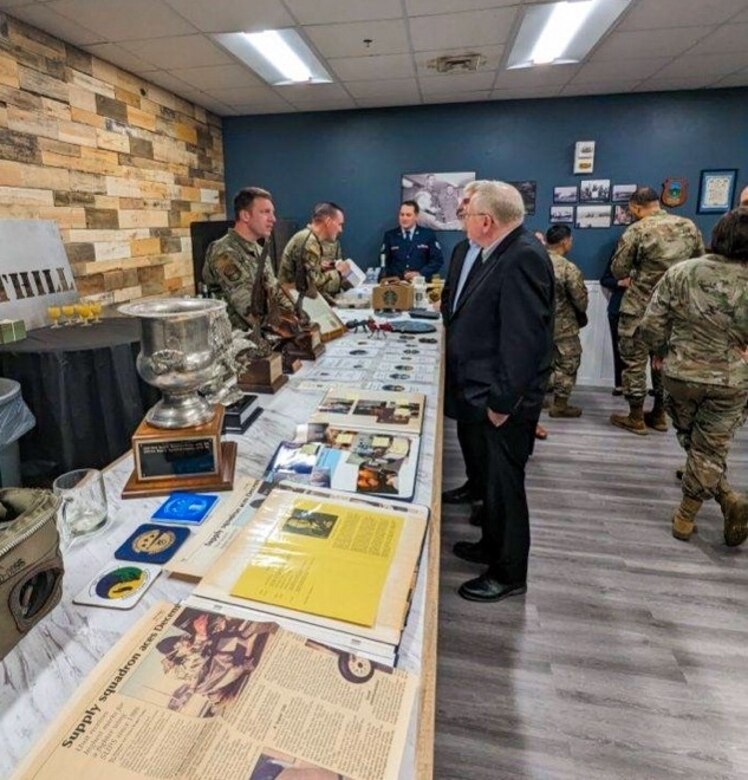 The 633d Logistic Readiness Squadron heritage room displays a picture of Senior Master Sgt. Bennie Lee Dexter, 633d Combat Support Group supply member, during a memorializing ceremony at Joint Base Langley-Eustis, Virginia, March 24, 2023.