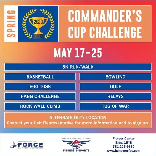 Graphic of Commander's Cup Challenge activities