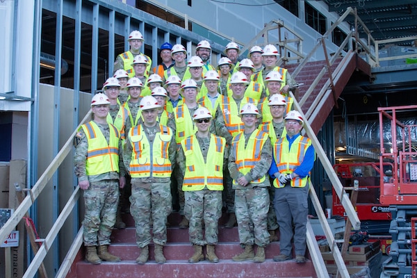 Group photo on the stairs.