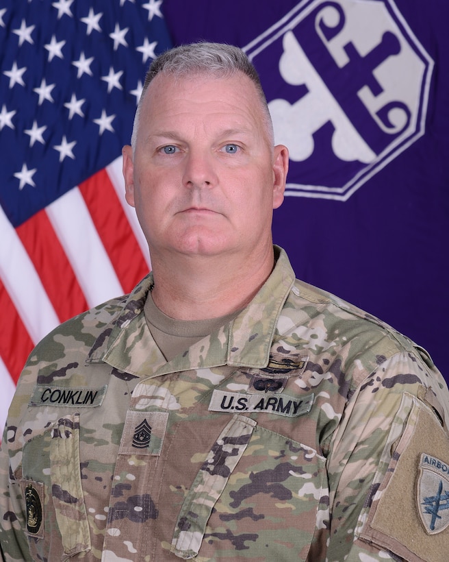 Command Sergeant Major George H. Conklin is the Command Sergeant Major of the 352nd Civil Affairs Command (CACOM), Ft Meade, Maryland.