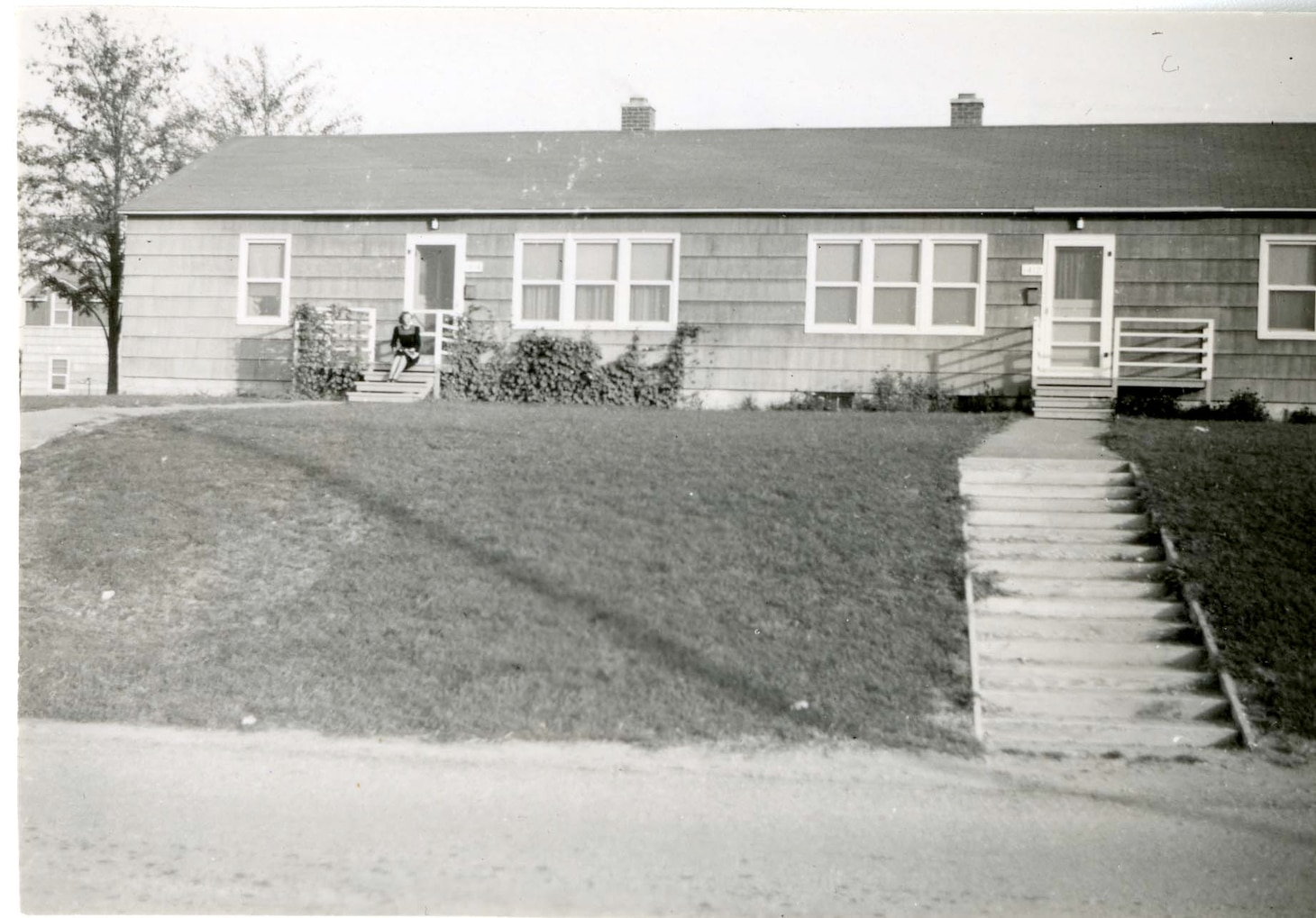 Type “B” two-family prefabricated duplex, from architect Gustav Albin Pehrson, ca. autumn 1944. Image courtesy Hanford History Project, accessed May 3, 2023, http://www.hanfordhistory.com/items/show/922.